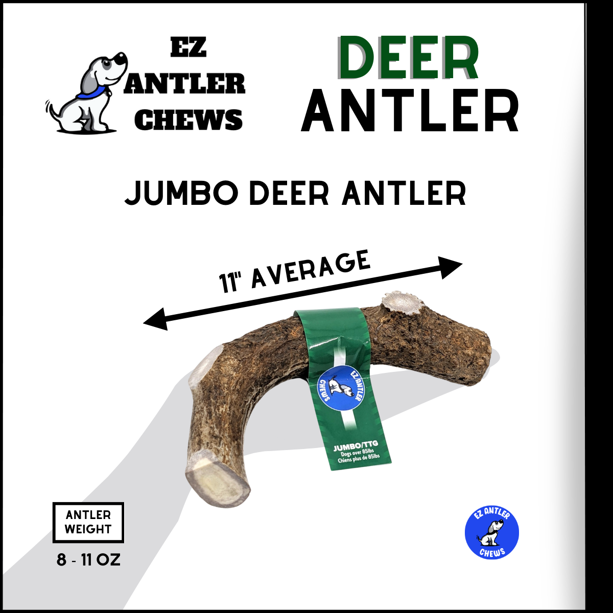 Jumbo Deer Antler Chew (Over 85lb)