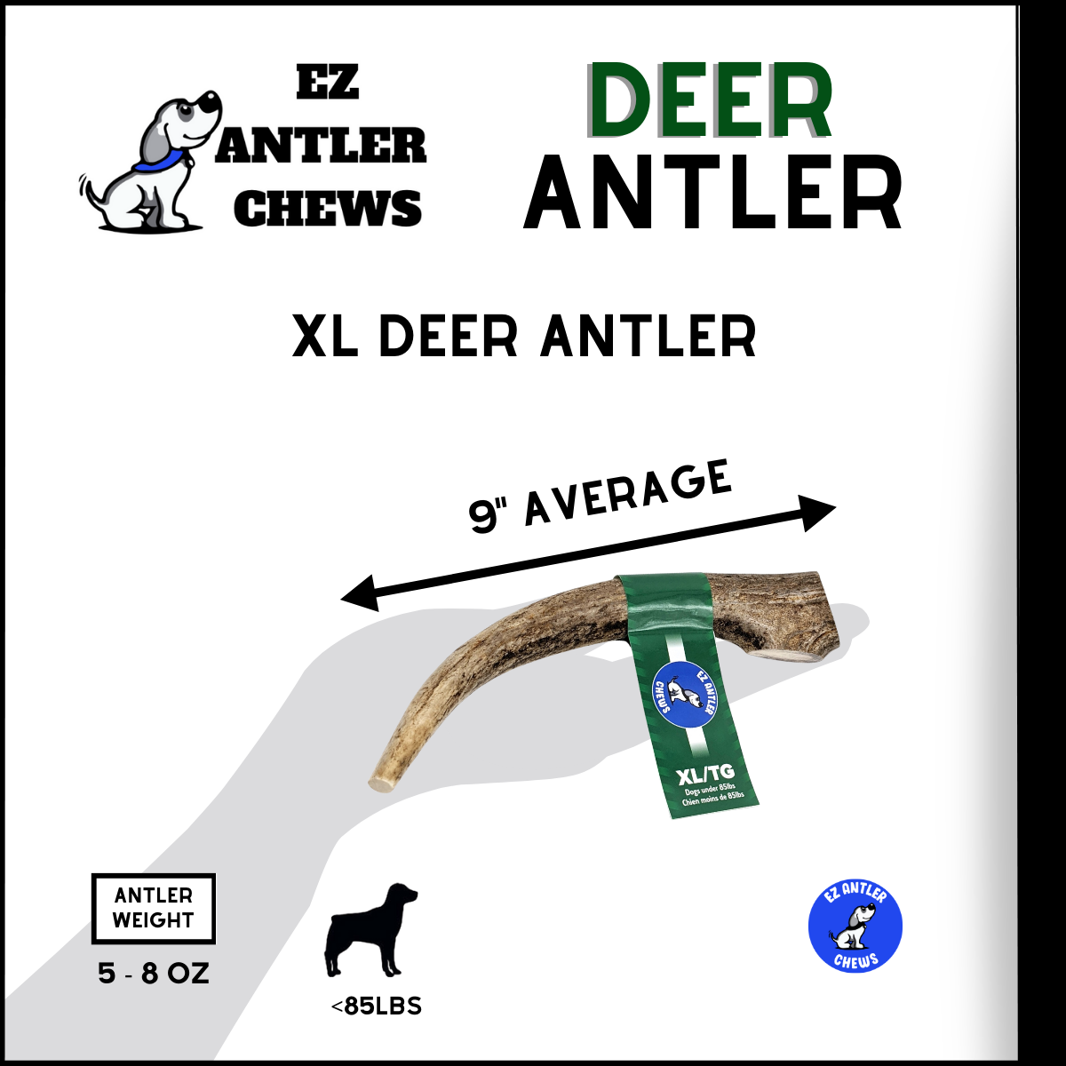 (WHS) XL Deer Antler Chews